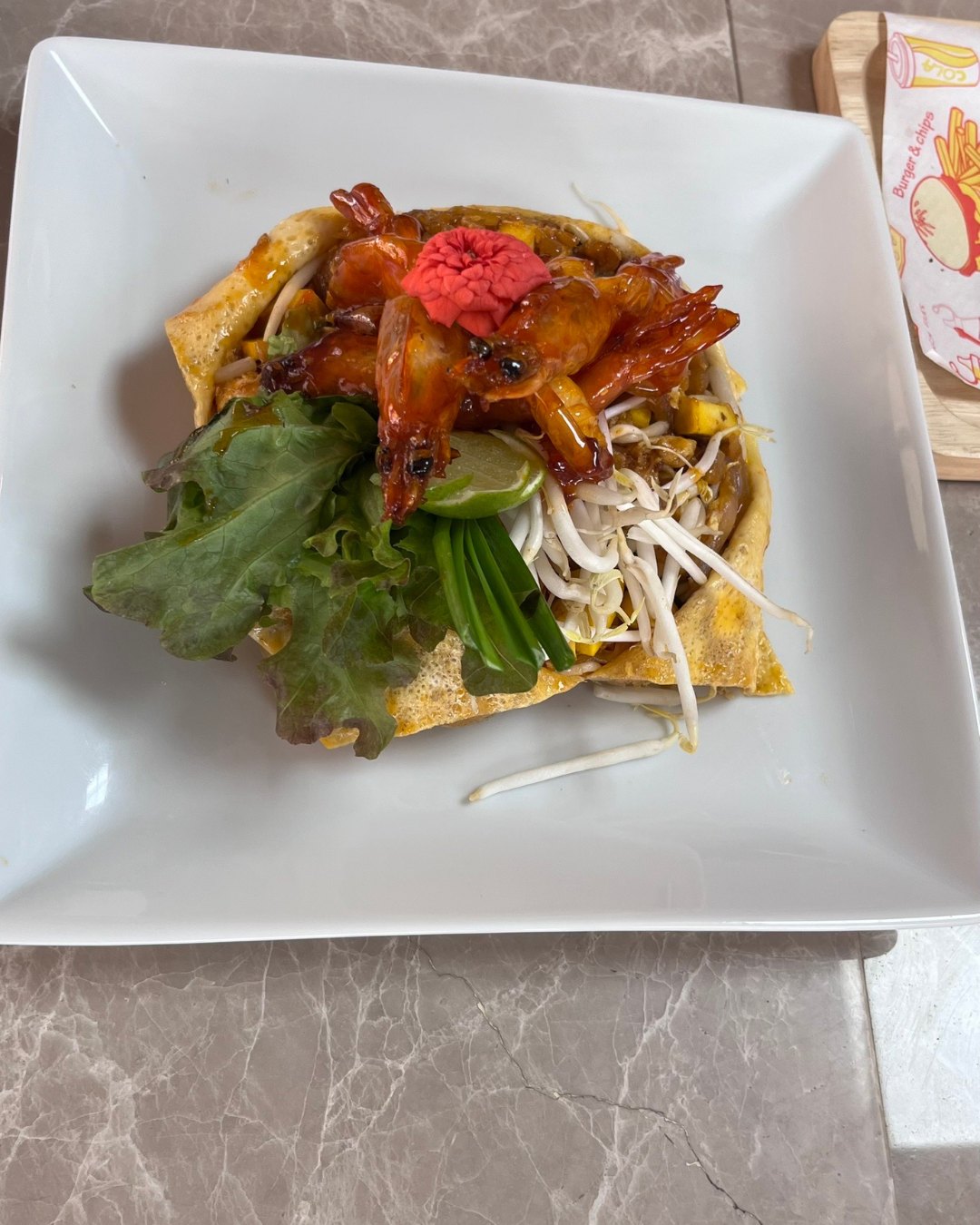Pad Thai with Shrimp at Cansa, Pattaya